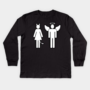 Angel and demon couple Kids Long Sleeve T-Shirt